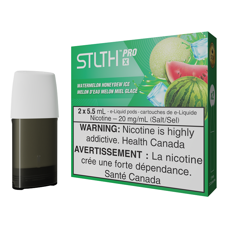 *FED* STLTH Pro X Pod Pack Watermelon Honeydew Ice 5.5ml Pack of 2 Pods Box of 5