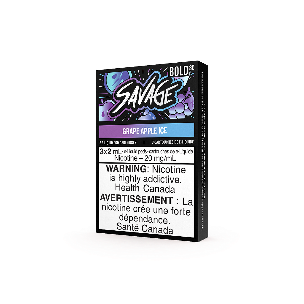 *FED* STLTH Savage Pod 3-Pack - Grape Apple Ice + Bold