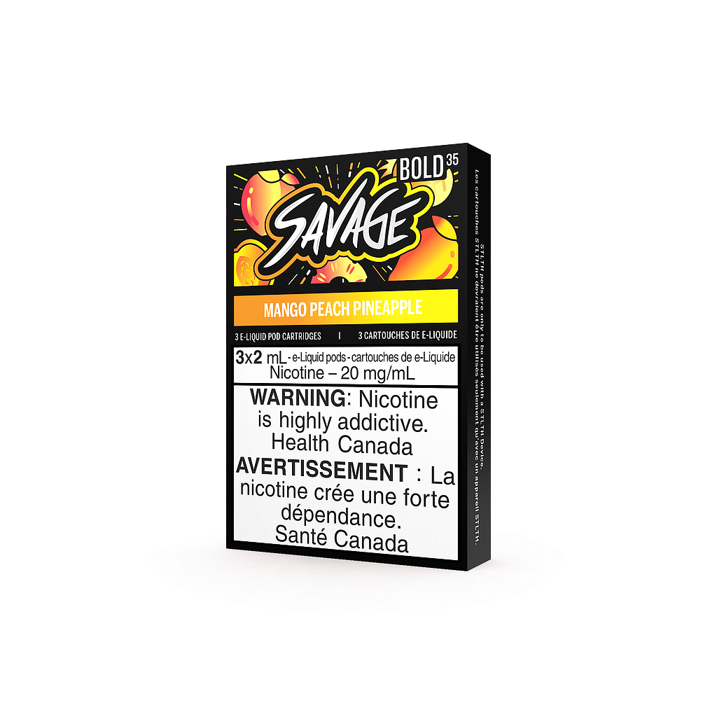 *FED* STLTH Savage Pod 3-Pack - Mango Peach Pineapple + Bold