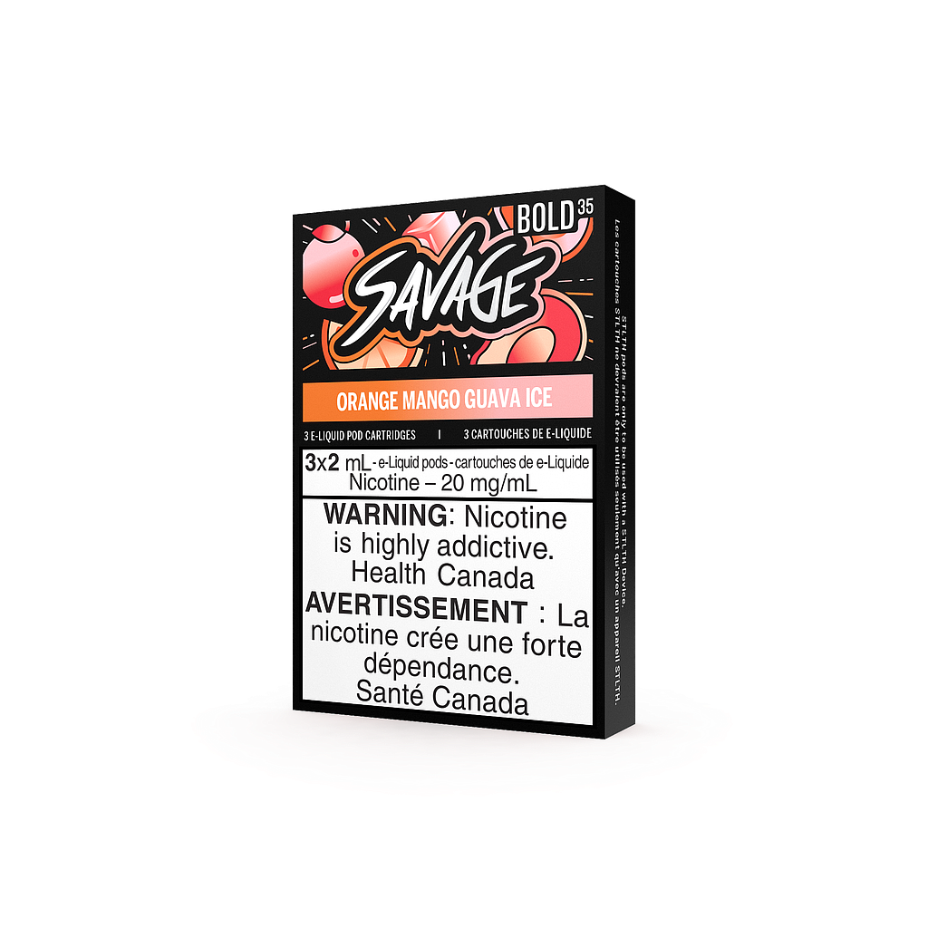 *FED* STLTH Savage Pod 3-Pack - Orange Mango Guava Ice + Bold