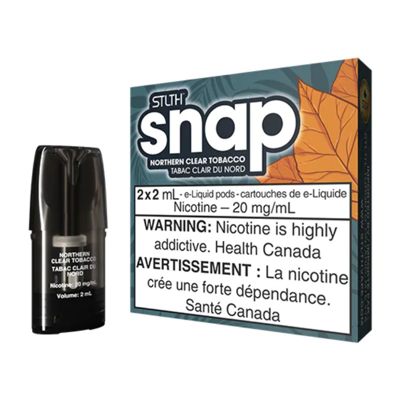 *FED* STLTH Snap Pods Northern Clear Tobacco 2ml Pack of 2 Pods Box of 5