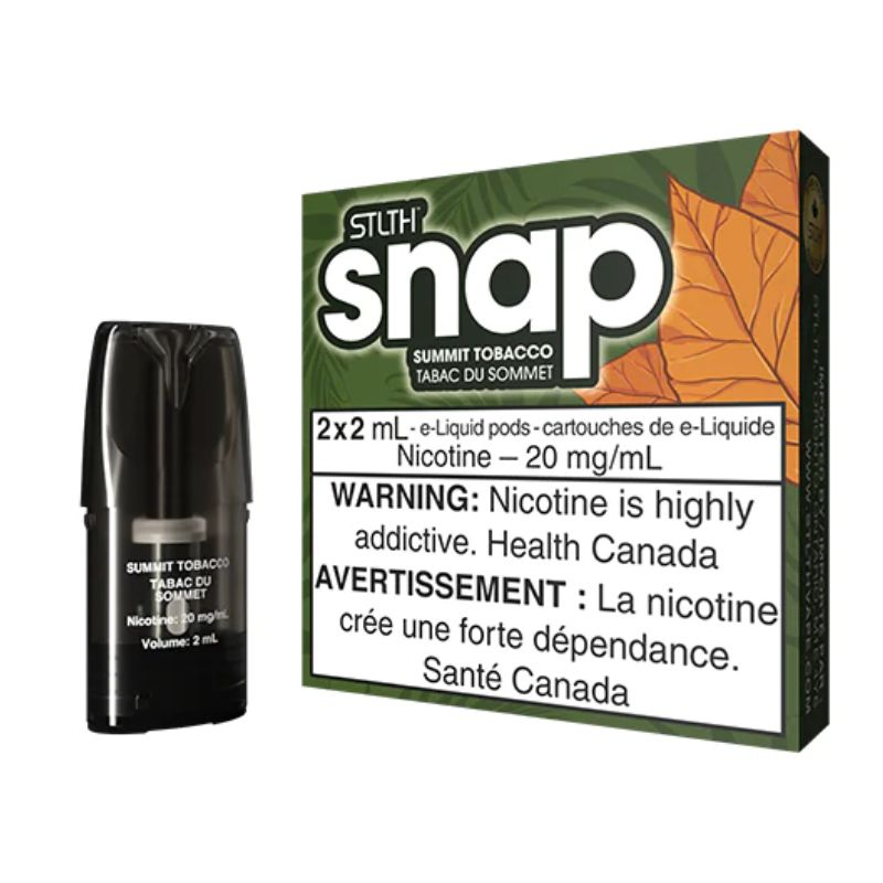 *FED* STLTH Snap Pods Summit Tobacco 2ml Pack of 2 Pods Box of 5