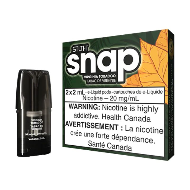 *FED* STLTH Snap Pods Virginia Tobacco 2ml Pack of 2 Pods Box of 5