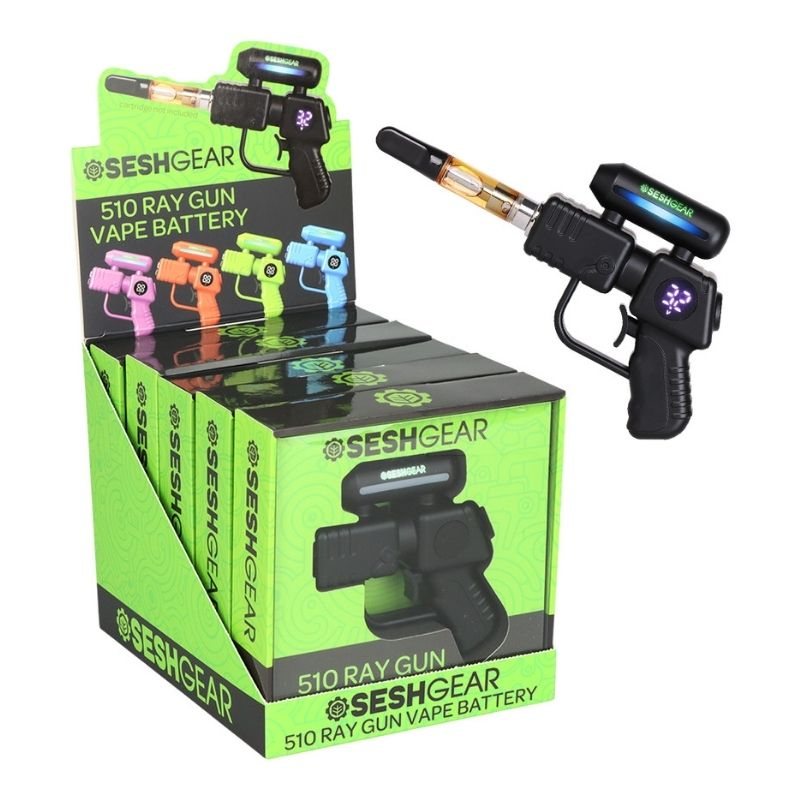 510 Battery SeshGear Seshgear Ray Gun Variable Voltage Vaporizer 500mAh Box of 5