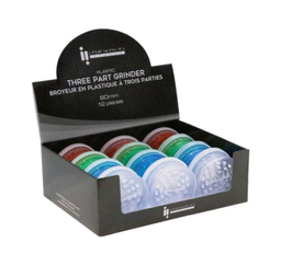 Acrylic Grinder Infyniti 3 Pieces 60mm Assorted Colours Box of 12