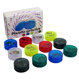 Acrylic Grinder Rolling Club Portable 2-in-1 Plastic Grinder & Metal Pipe Set Box of 12