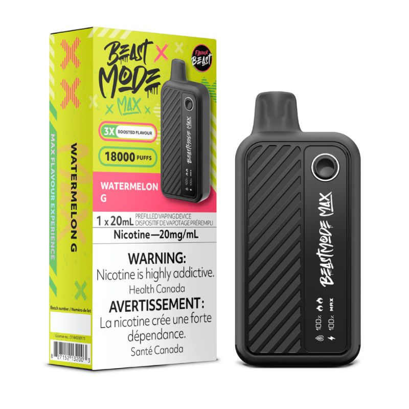 *AB* Disposable Vape Flavour Beast Beast Mode Max Watermelon G Box of 5
