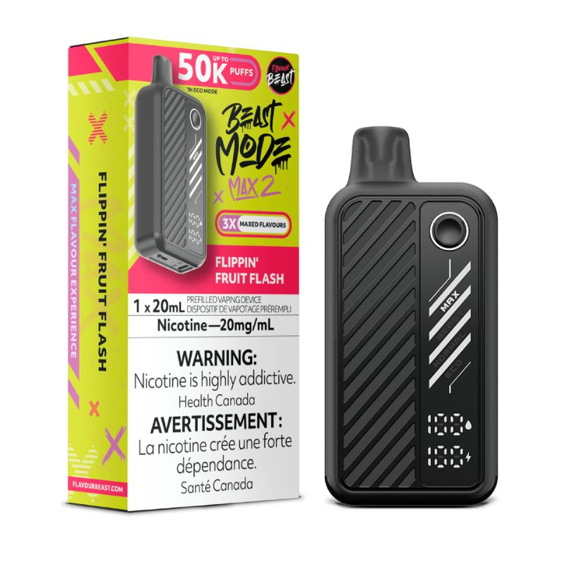 *AB* Disposable Vape Flavour Beast Mode Max 2 Flippin' Fruit Flash Box of 5