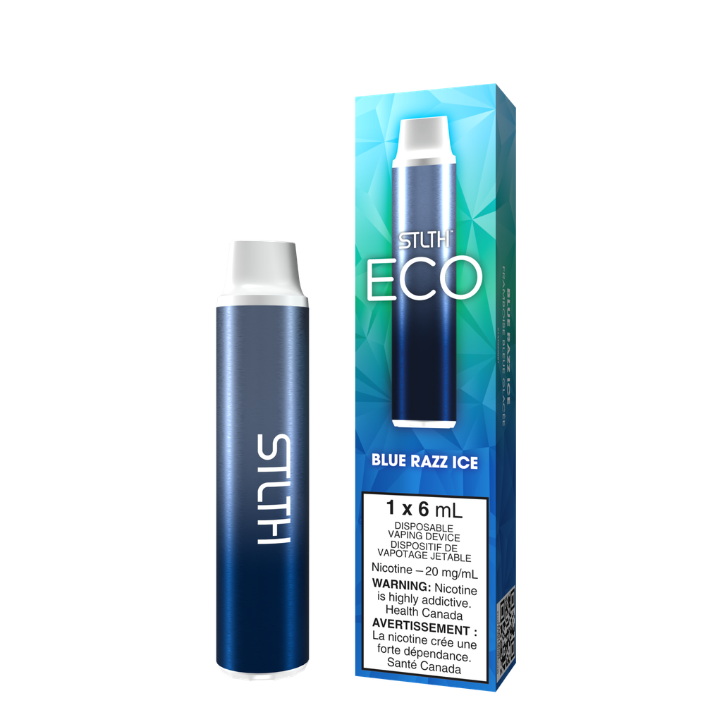 *AB* Disposable Vape STLTH ECO Blue Razz Ice Box of 6