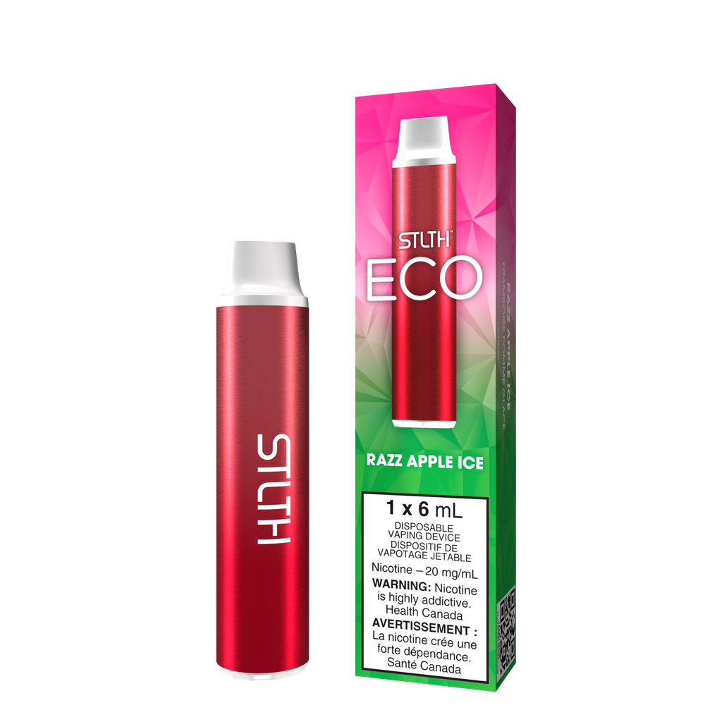 *AB* Disposable Vape STLTH ECO Razz Apple Ice Box of 6