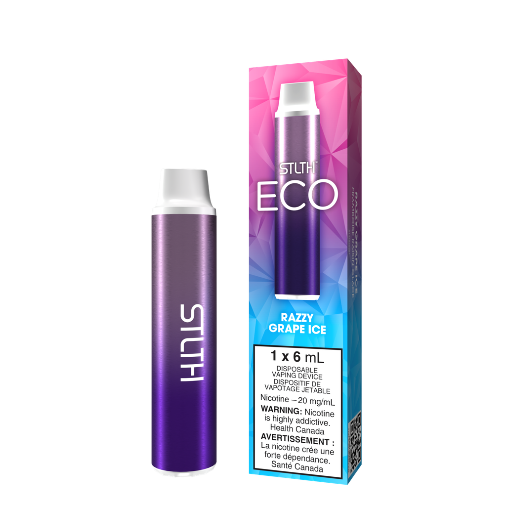 *AB* Disposable Vape STLTH ECO Razzy Grape Ice Box of 6