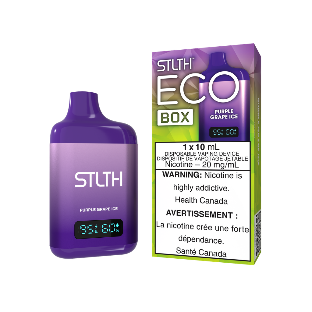 *AB* Disposable Vape STLTH Eco Box Purple Grape Ice Box of 5