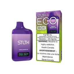 *AB* Disposable Vape STLTH Eco Box Purple Grape Ice Box of 5