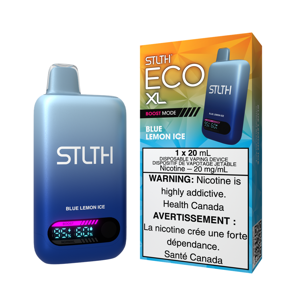 *AB* Disposable Vape STLTH Eco XL Blue Lemon Ice Box of 5