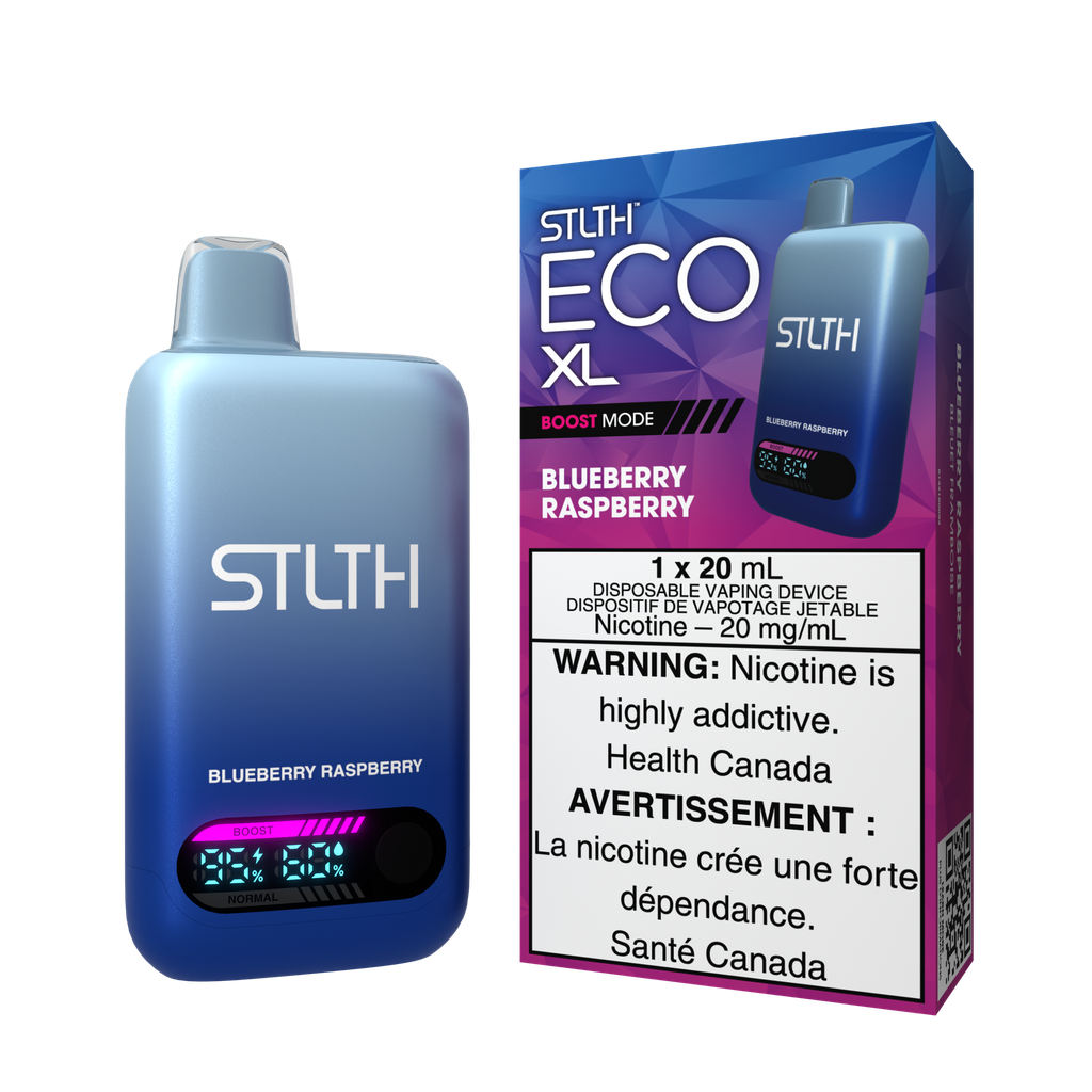 *AB* Disposable Vape STLTH Eco XL Blueberry Raspberry Box of 5