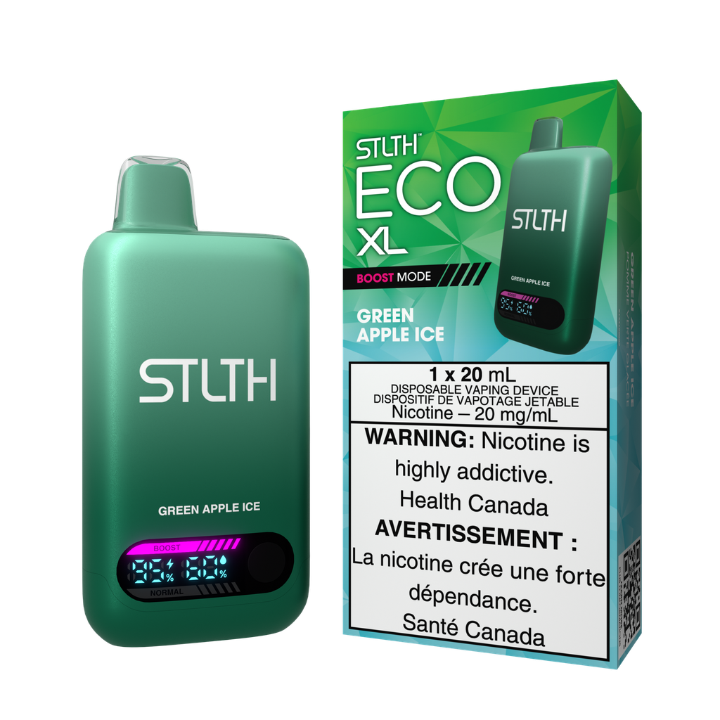*AB* Disposable Vape STLTH Eco XL Green Apple Ice Box of 5
