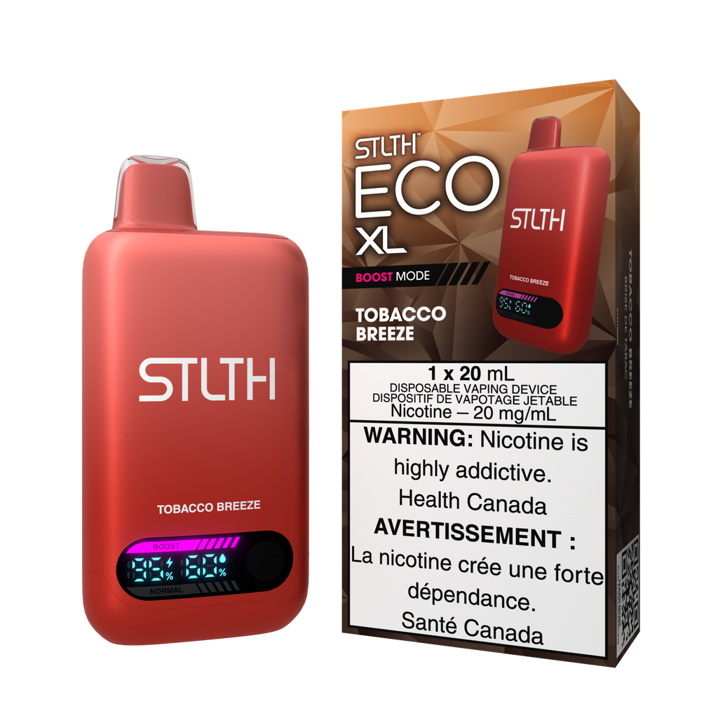 *AB* Disposable Vape STLTH Eco XL Tobacco Breeze Box of 5