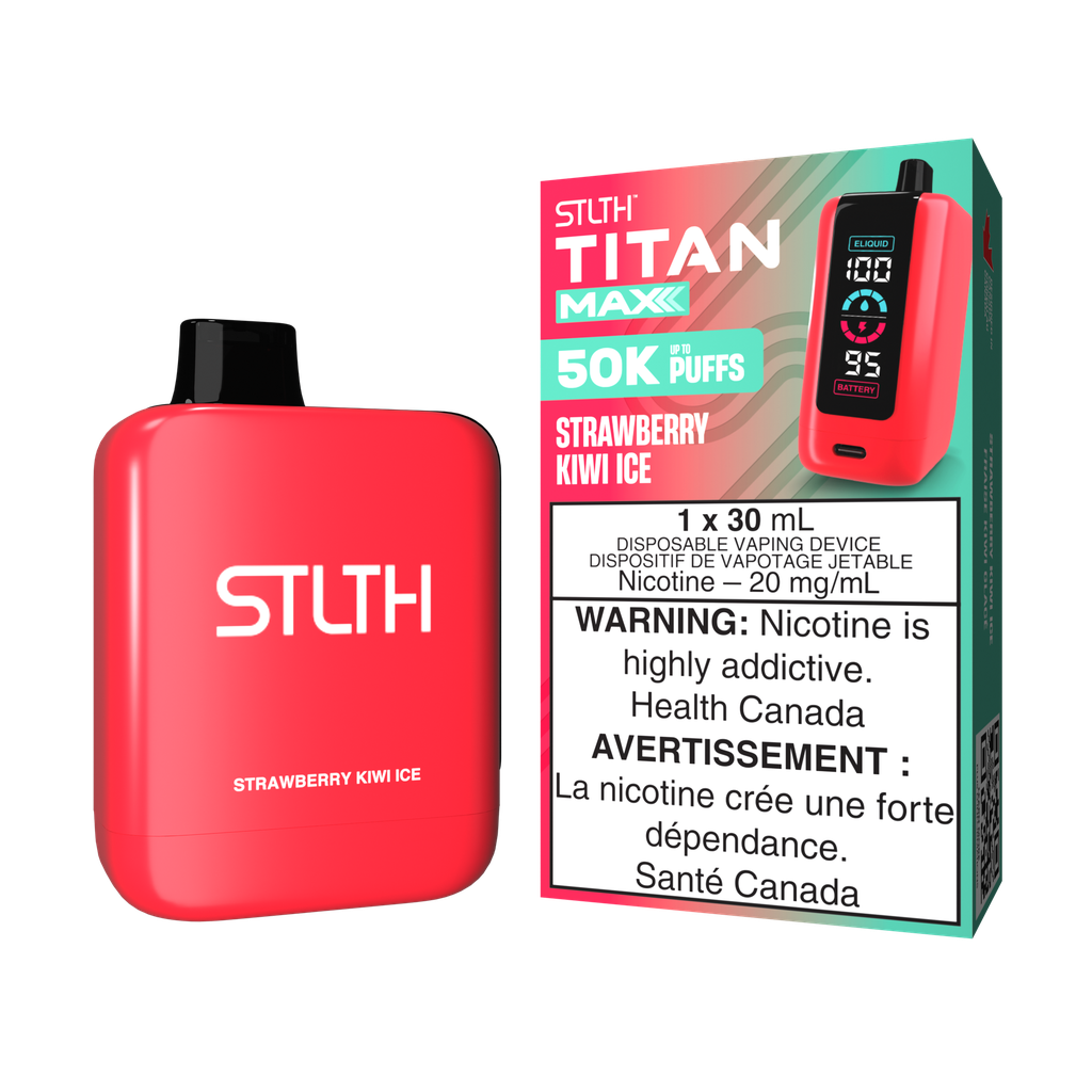*AB* Disposable Vape STLTH Titan Max 50K Strawberry Kiwi Ice Box of 4