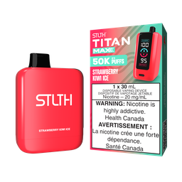 *AB* Disposable Vape STLTH Titan Max 50K Strawberry Kiwi Ice Box of 4