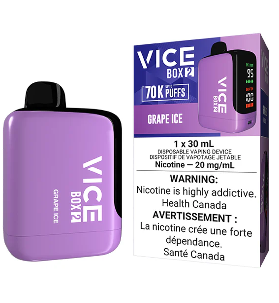 *AB* Disposable Vape Vice Box 2 70K Grape Ice Box of 4