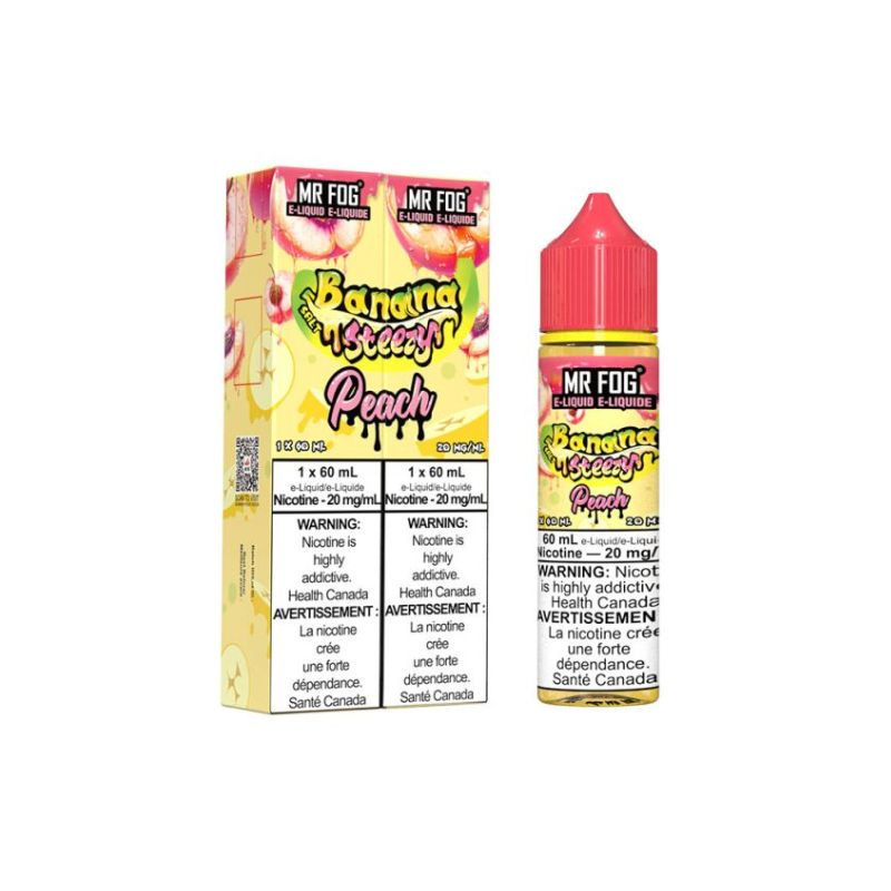 *AB* Nicotine Liquid Mr Fog Banana Steezy Salt 60ml Peach