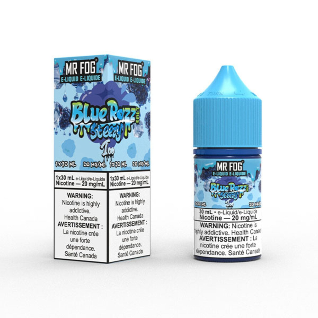 *AB* Nicotine Liquid Mr Fog Blue Razz Steezy Salt 30ml Ice