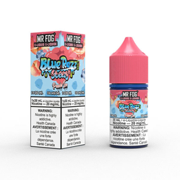 *AB* Nicotine Liquid Mr Fog Blue Razz Steezy Salt 30ml Peach Ice