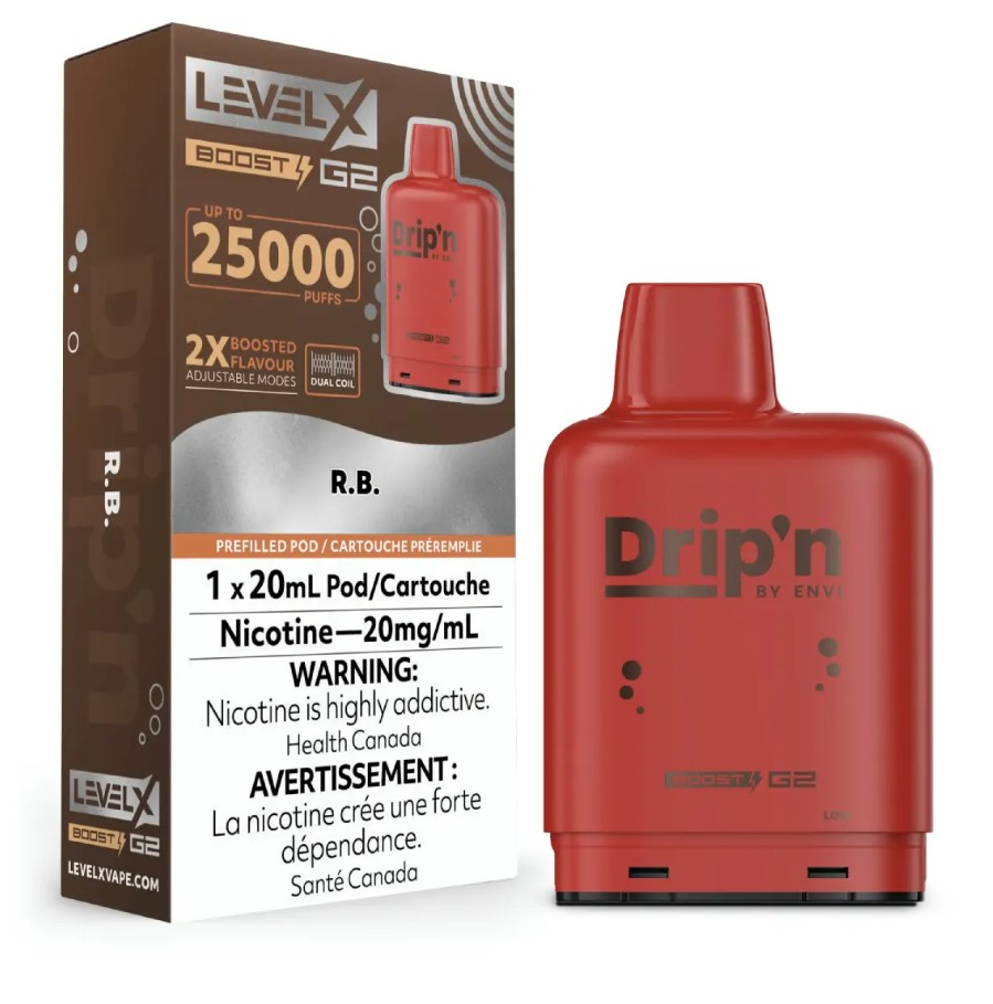 *AB* Nicotine Pod Drip'n Level X Boost G2 R.B. Box of 6