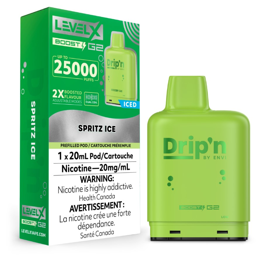 *AB* Nicotine Pod Drip'n Level X Boost G2 Spritz Box of 6