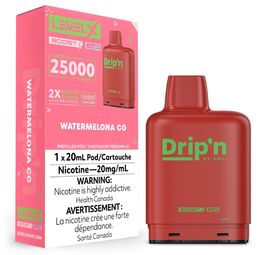 *AB* Nicotine Pod Drip'n Level X Boost G2 Watermelona CG Box of 6