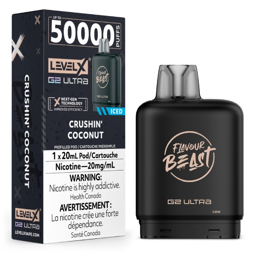 *AB* Nicotine Pod Flavour Beast G2 Ultra Crushin' Coconut Box of 6