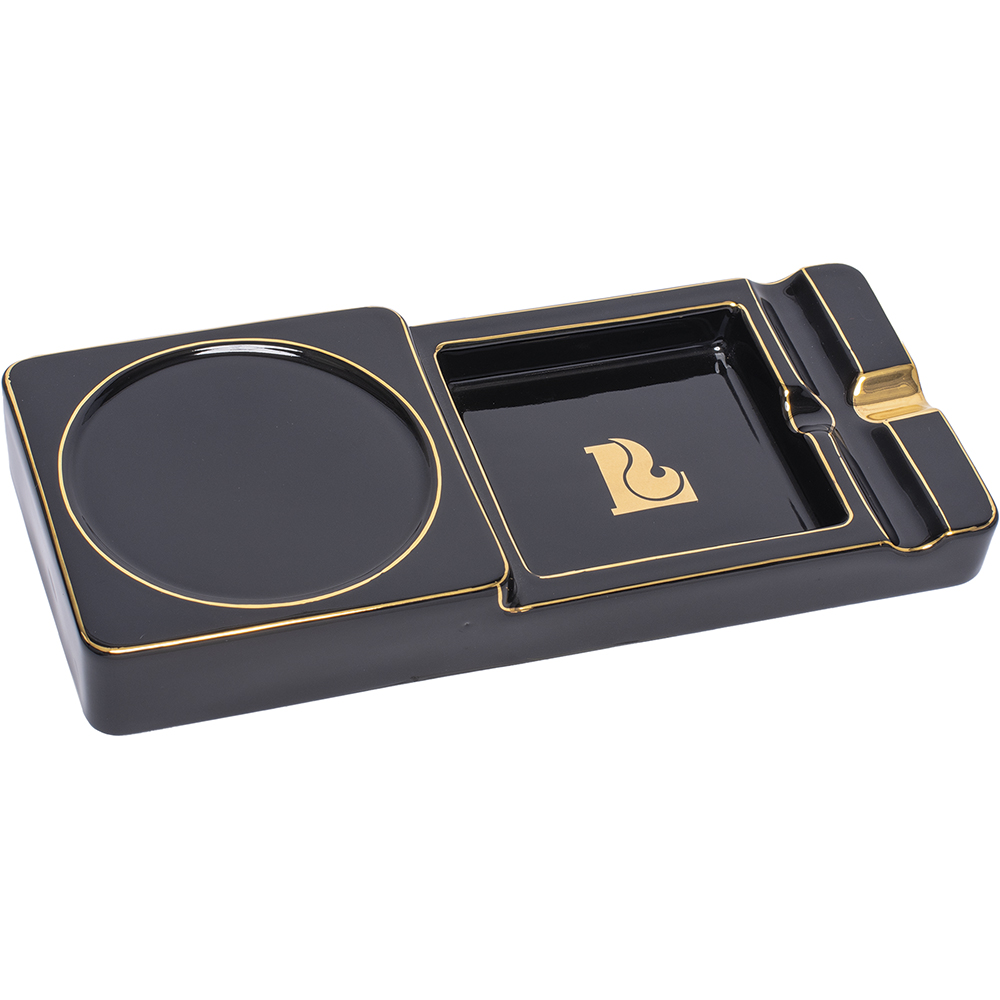 Ashtrays Lucienne Black Cigar & Whiskey Glass Holder Large