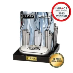 Clipper Round Metal Pipe Lighter Design Tray/12