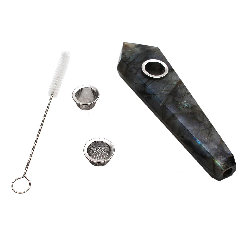 Crystal Pipe Karma Glass Labradorite | My Website