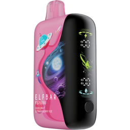 *FED* Disposable Vape Elf Bar FS70K Coconut Strawberry Ice Box of 4