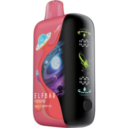 *FED* Disposable Vape Elf Bar FS70K Razz Cherry Ice Box of 4
