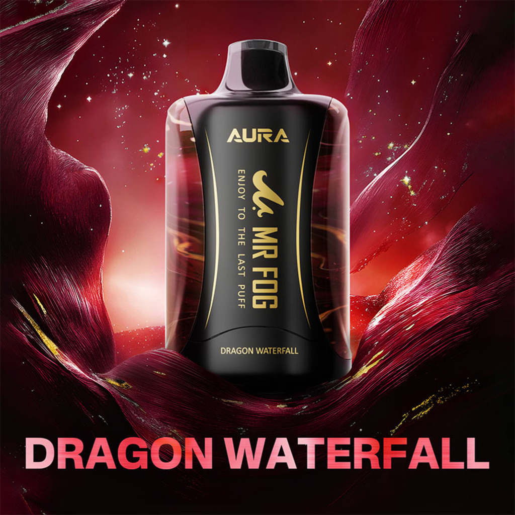 *FED* Disposable Vape Mr Fog AURA 60K Dragon Waterfall Box of 5