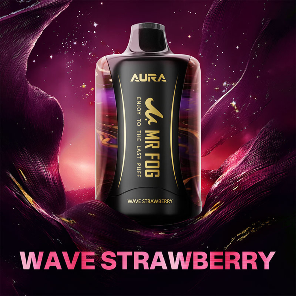 *FED* Disposable Vape Mr Fog AURA 60K Wave Strawberry Box of 5