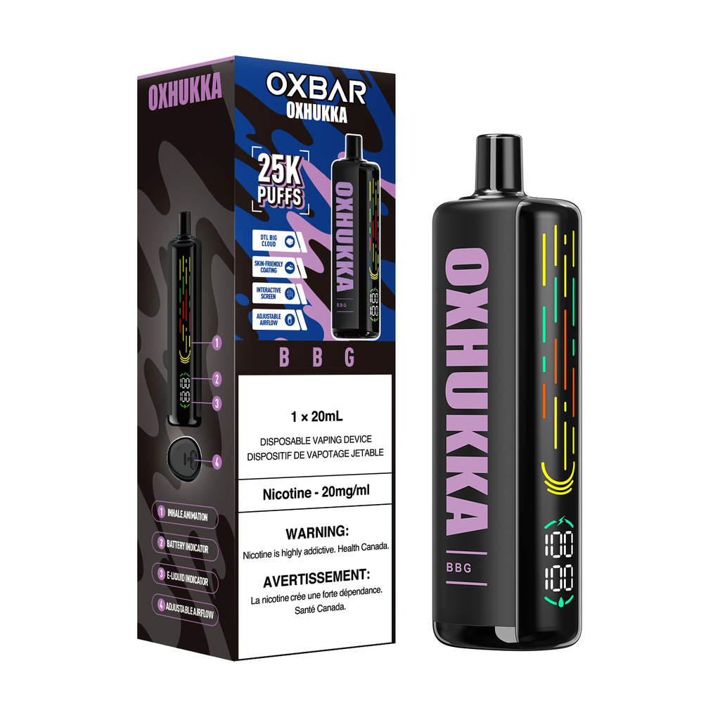 *FED* Disposable Vape Oxbar Oxhukka BBG Box of 4