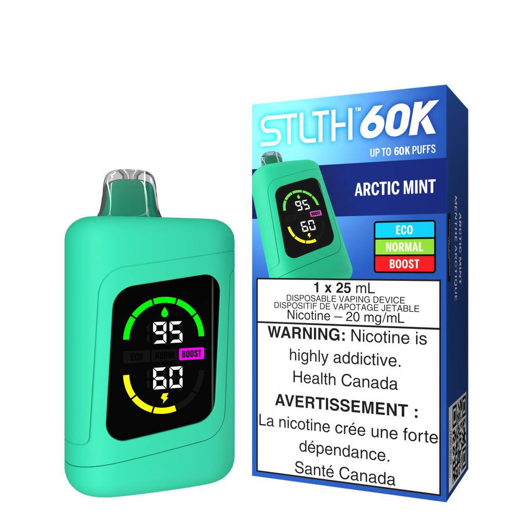 *FED* Disposable Vape STLTH 60K Arctic Mint Box of 4