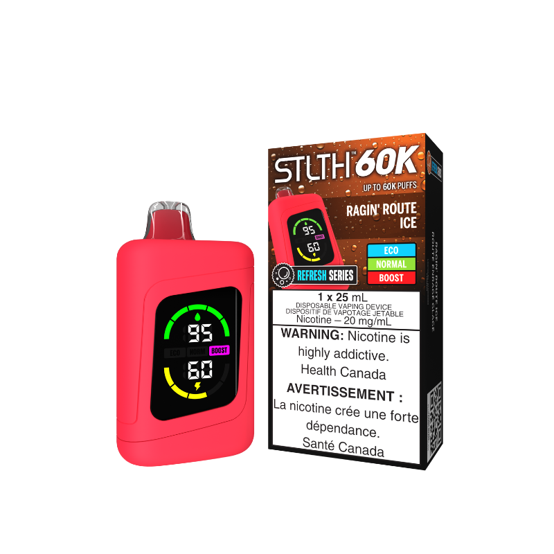 *FED* Disposable Vape STLTH 60K Ragin' Route Ice Box of 4