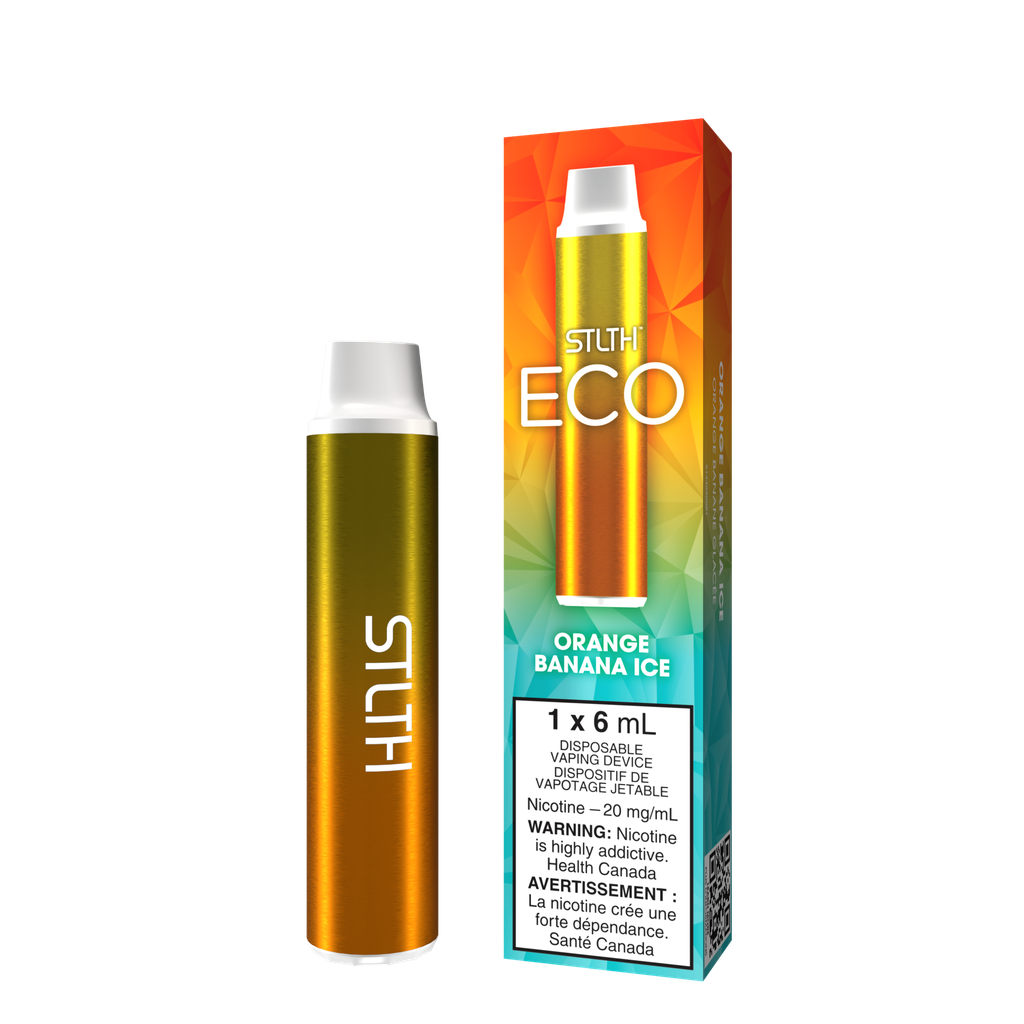 *FED* Disposable Vape STLTH ECO Orange Banana Ice  Box of 6