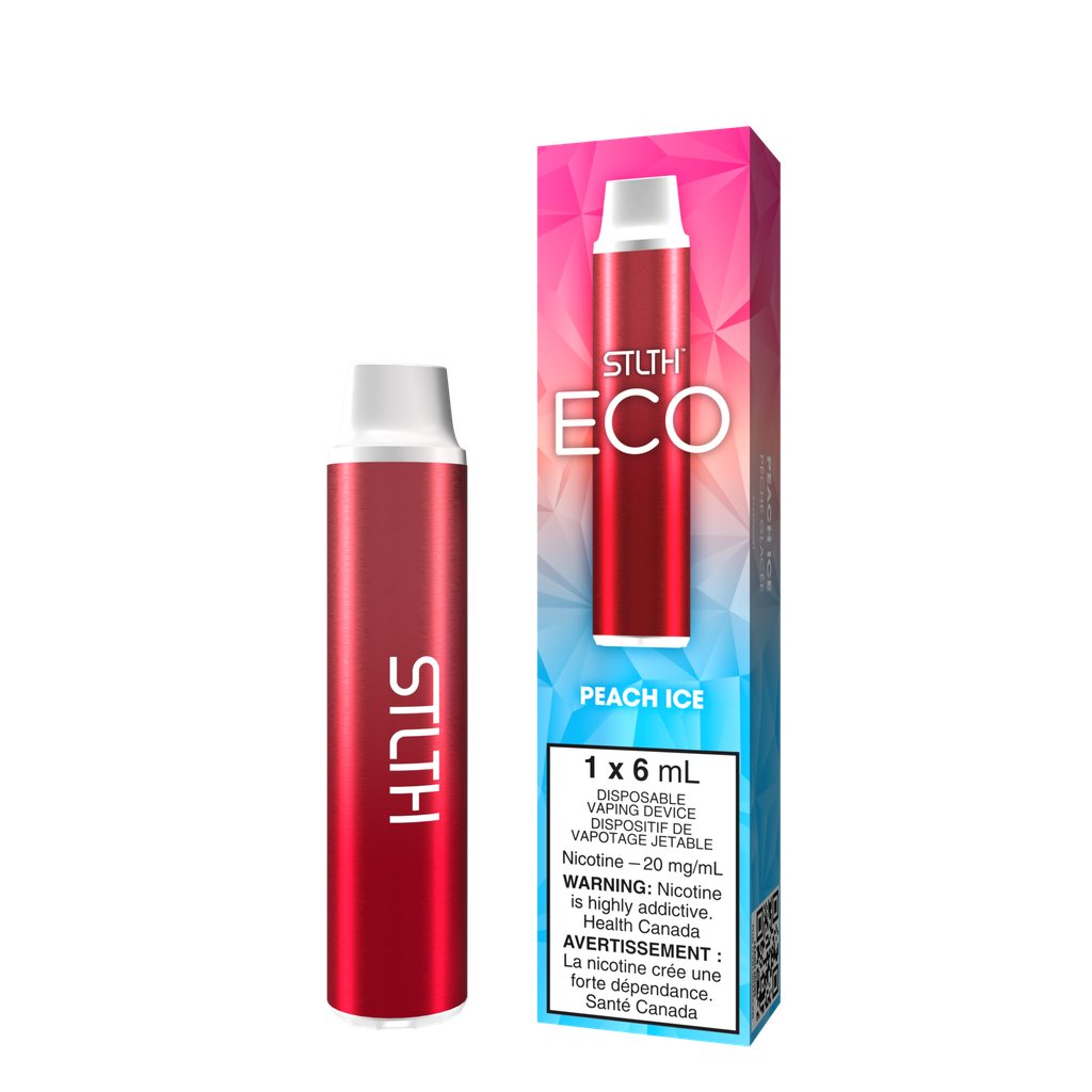 *FED* Disposable Vape STLTH ECO Peach Ice Box of 6