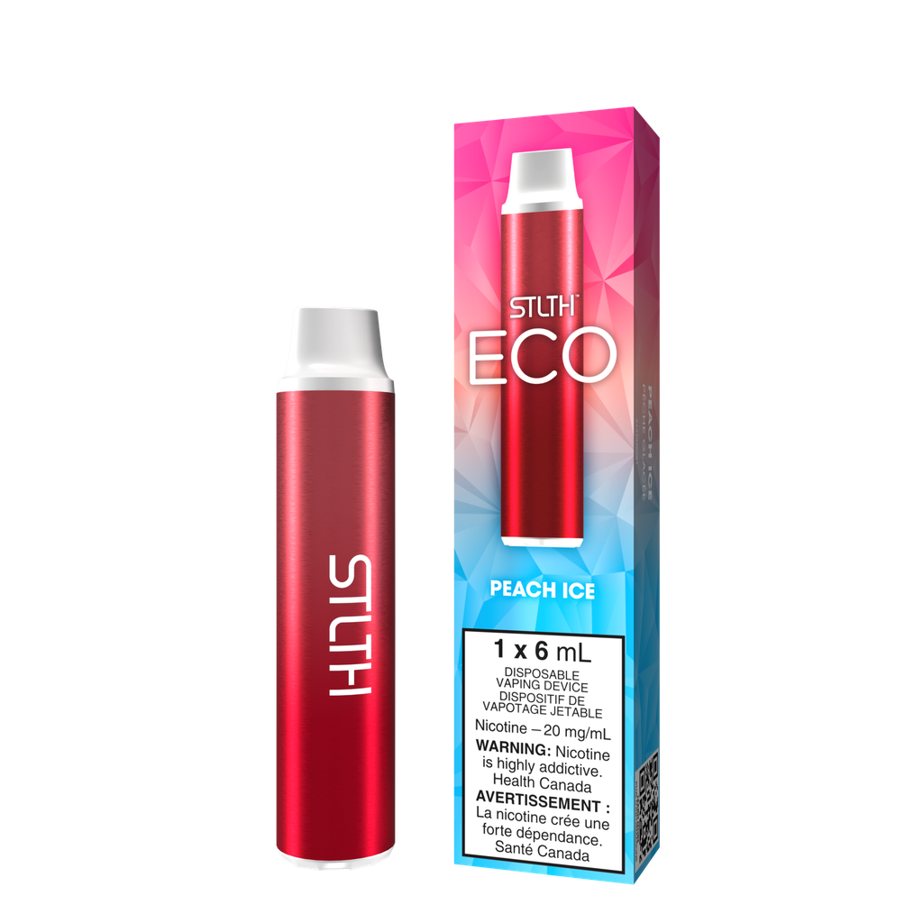 *FED* Disposable Vape STLTH ECO Peach Ice Box of 6