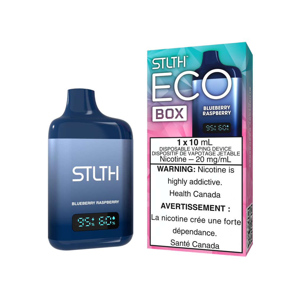 *FED* Disposable Vape STLTH Eco Box Blueberry Raspberry Box of 5