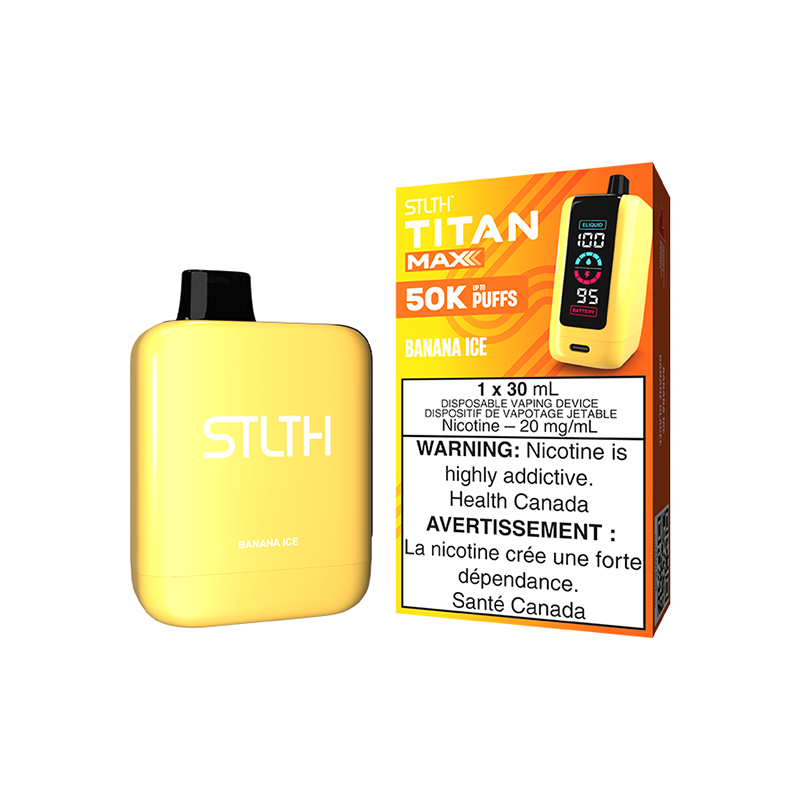 *FED* Disposable Vape STLTH Titan Max 50K Banana Ice Box of 4