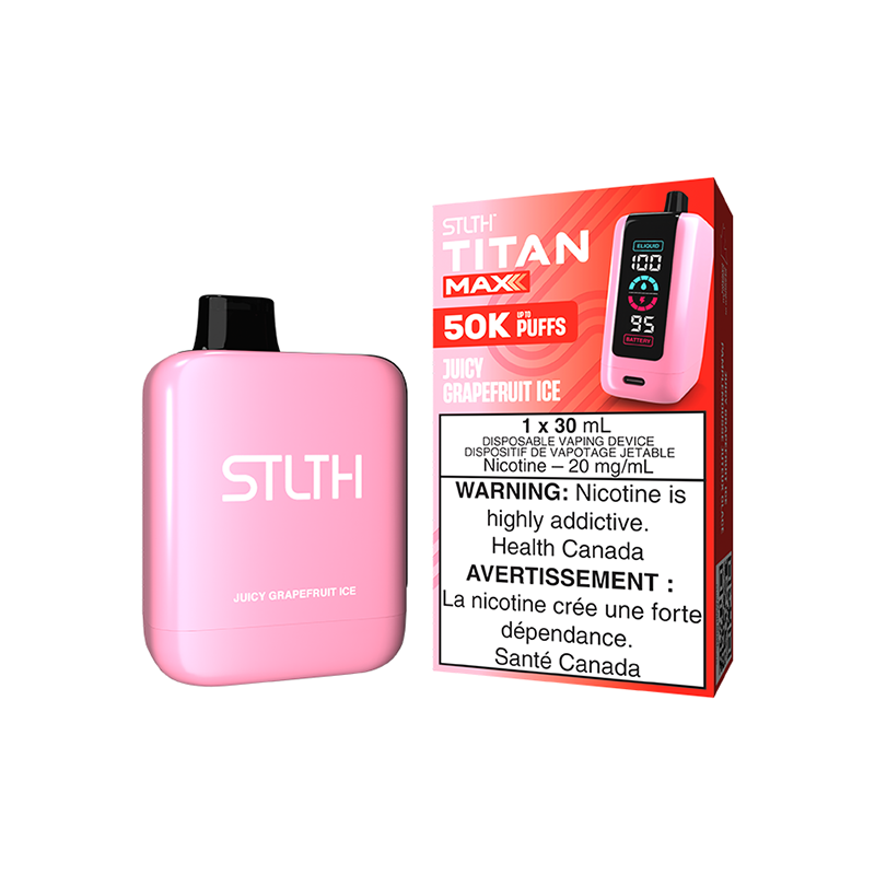 *FED* Disposable Vape STLTH Titan Max 50K Juicy Grapefruit Ice Box of 4